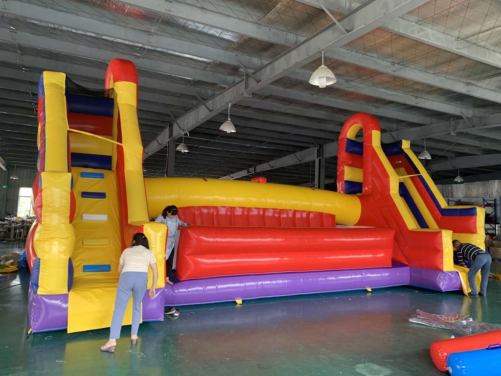 Kids Outdoor Obstacle Course - Pista de Obstáculos Inflável Gigante Comercial