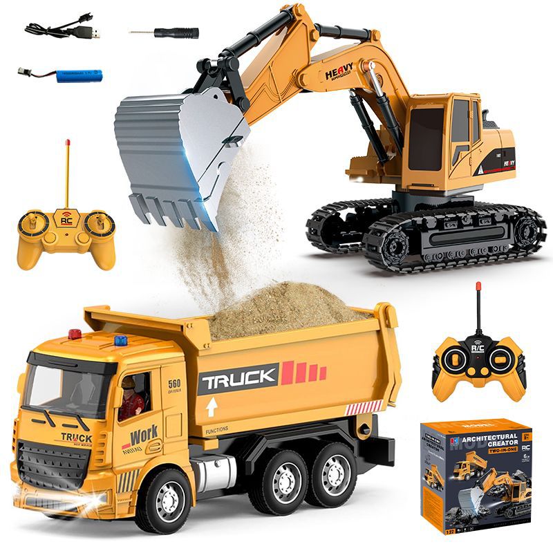 Kids Outdoor Vehicles - Escavadeira de Brinquedo Elétrica de Liga