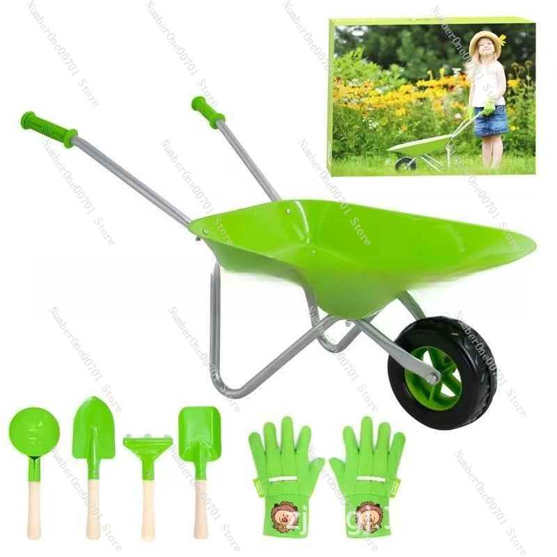 Kids Outdoor Garden - Carrinho de Mão Infantil para Exterior,