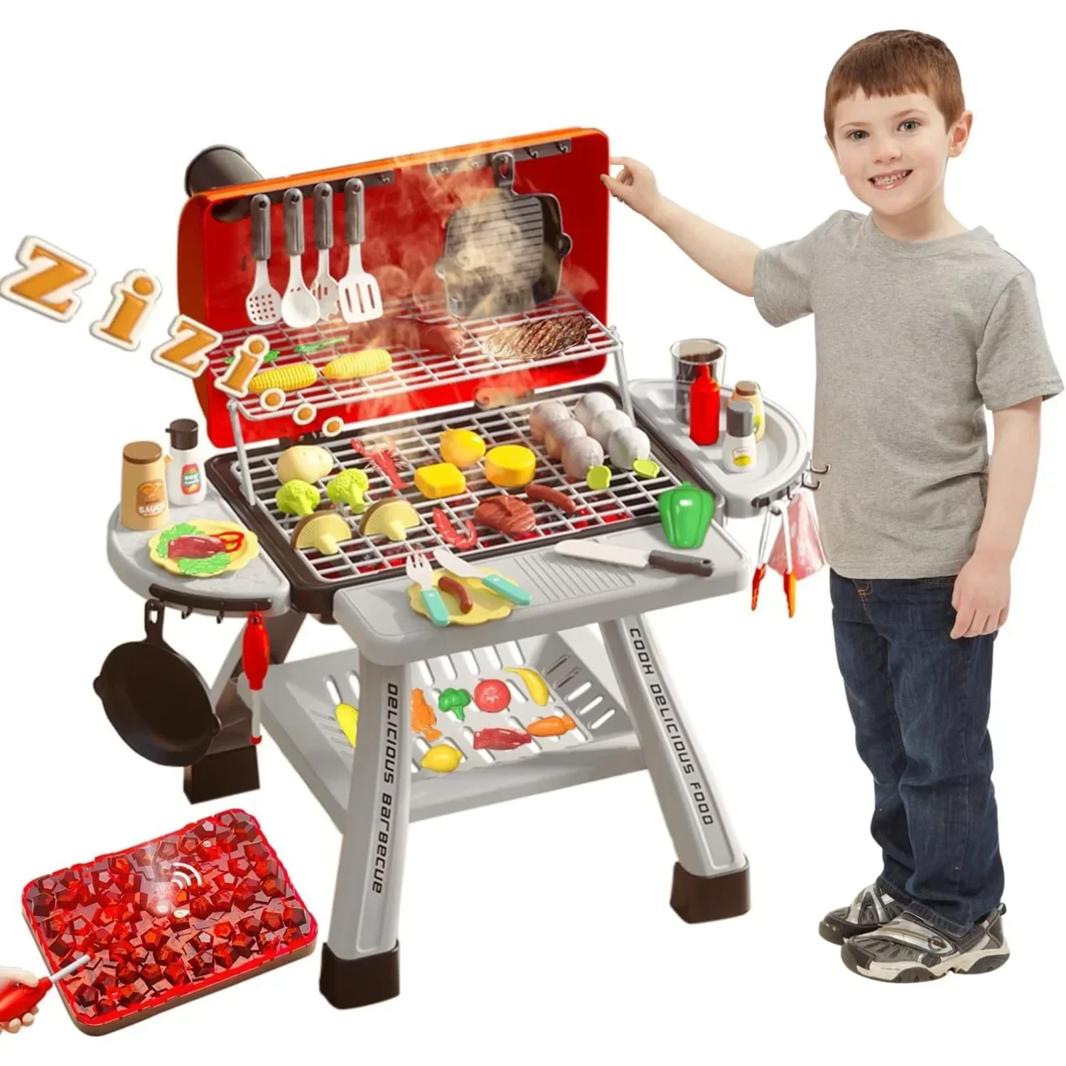 Kids Outdoor Bbq - Churrasqueira conjunto de brinquedos crianças churrasco