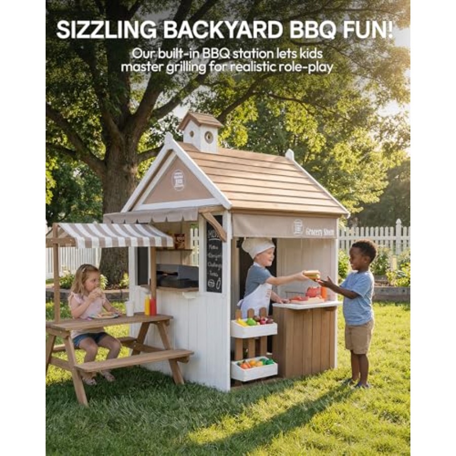 Casa de brincar infantil para  - Kids Outdoor Bbq avaliação e preço
