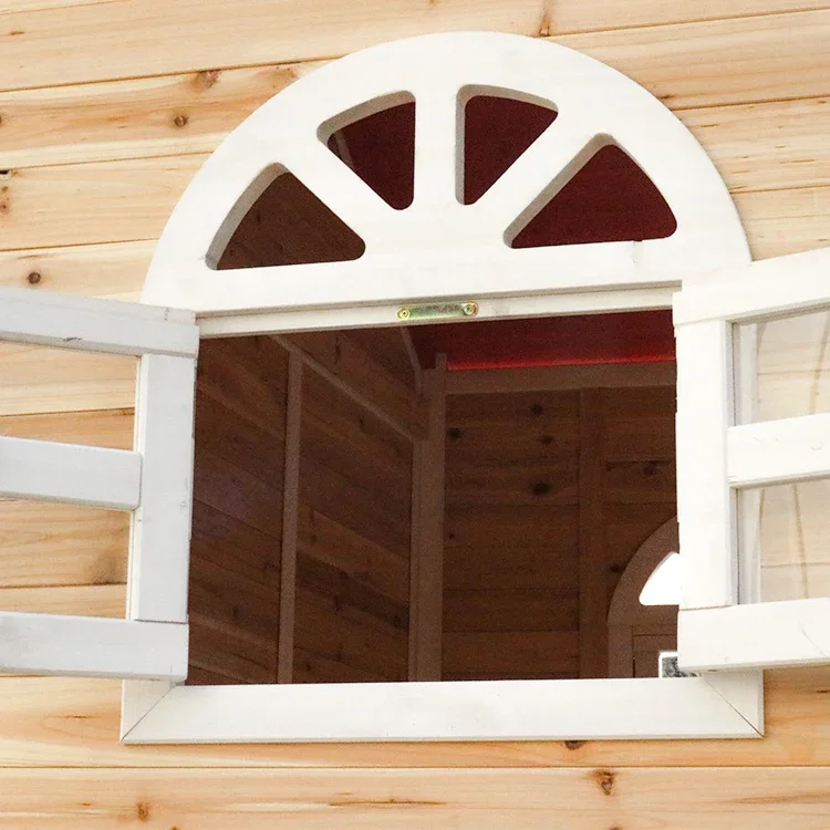 l Playground de madeira ao ar  - Kids Outdoor Cubby House avaliação e preço