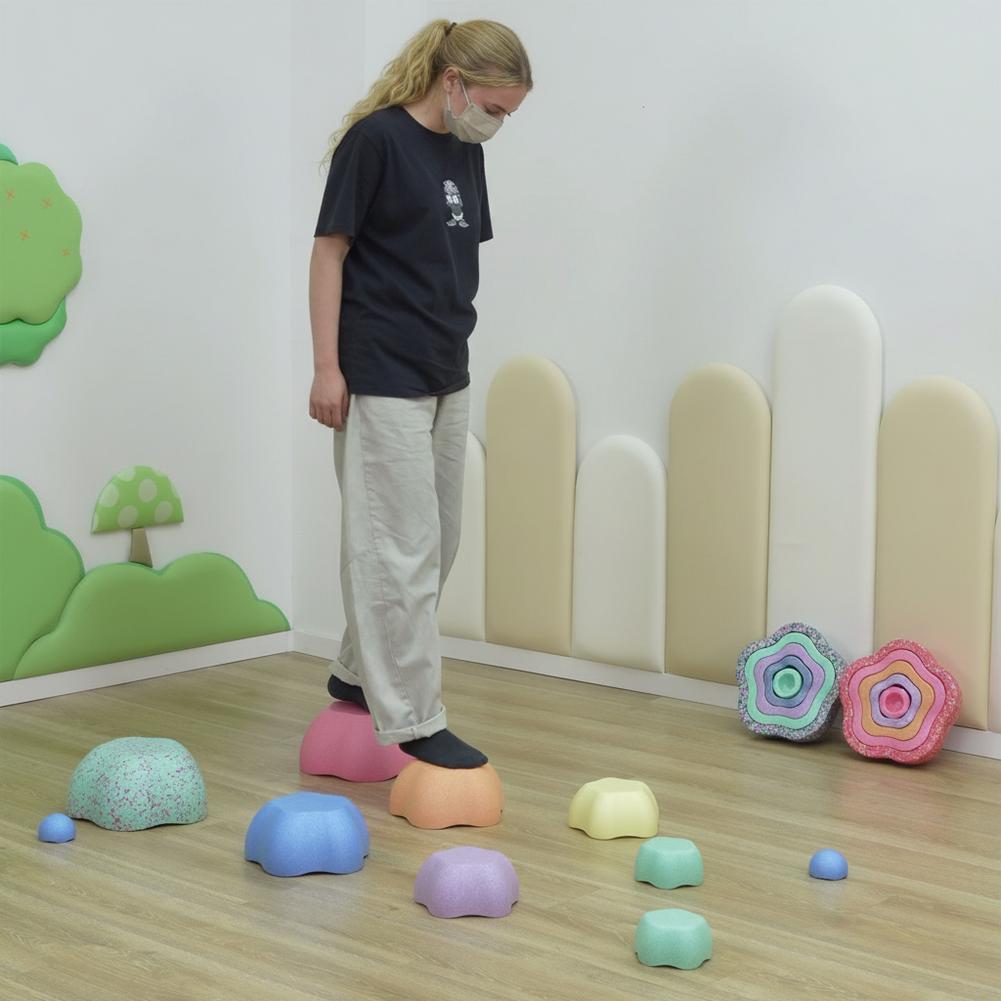 Pedras de Equilíbrio em Forma  - Kids Outdoor Obstacle Course avaliação e preço