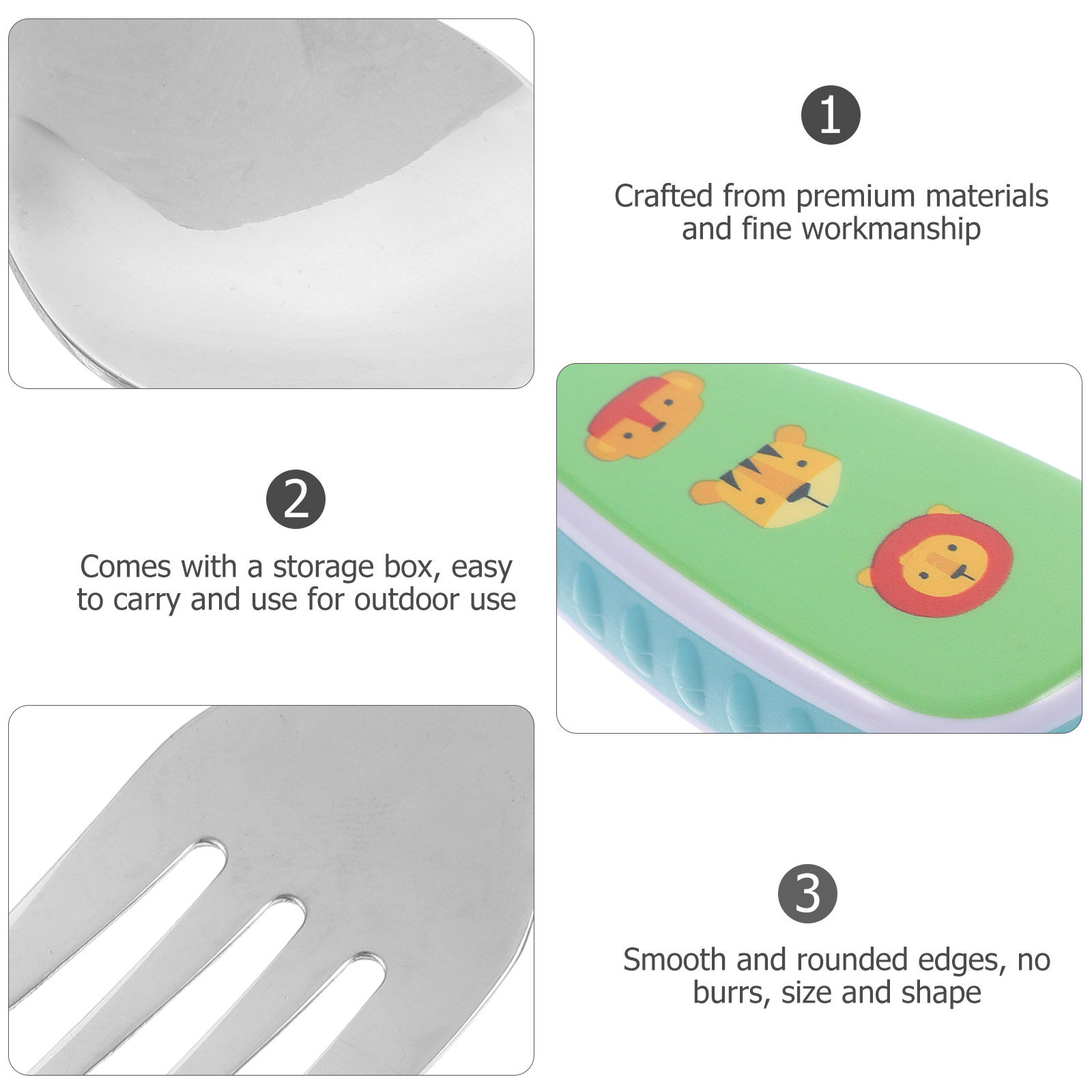 Colheres e Garfos para Bebês U - Kids.Outdoor Utensils avaliação e preço