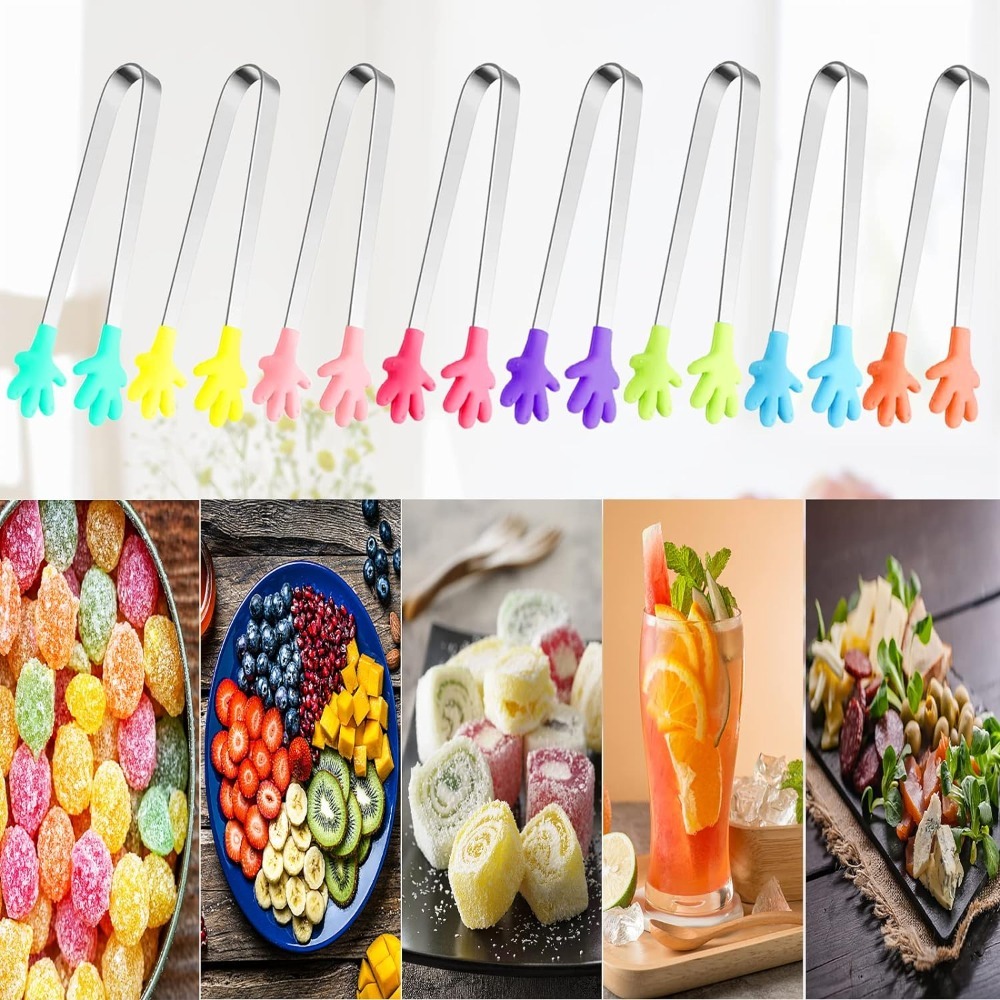8 pçs mini pinças de silicone  - Kids Outdoor Bbq avaliação e preço